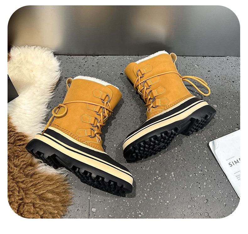 Chaussures de randonnée Zees Outdoor imperméables, antidérapantes, à lacets, pour femmes, collection hiver 2025, en cuir véritable, idéales pour la chasse au canard, résistantes au froid et chaudes._voghion.com