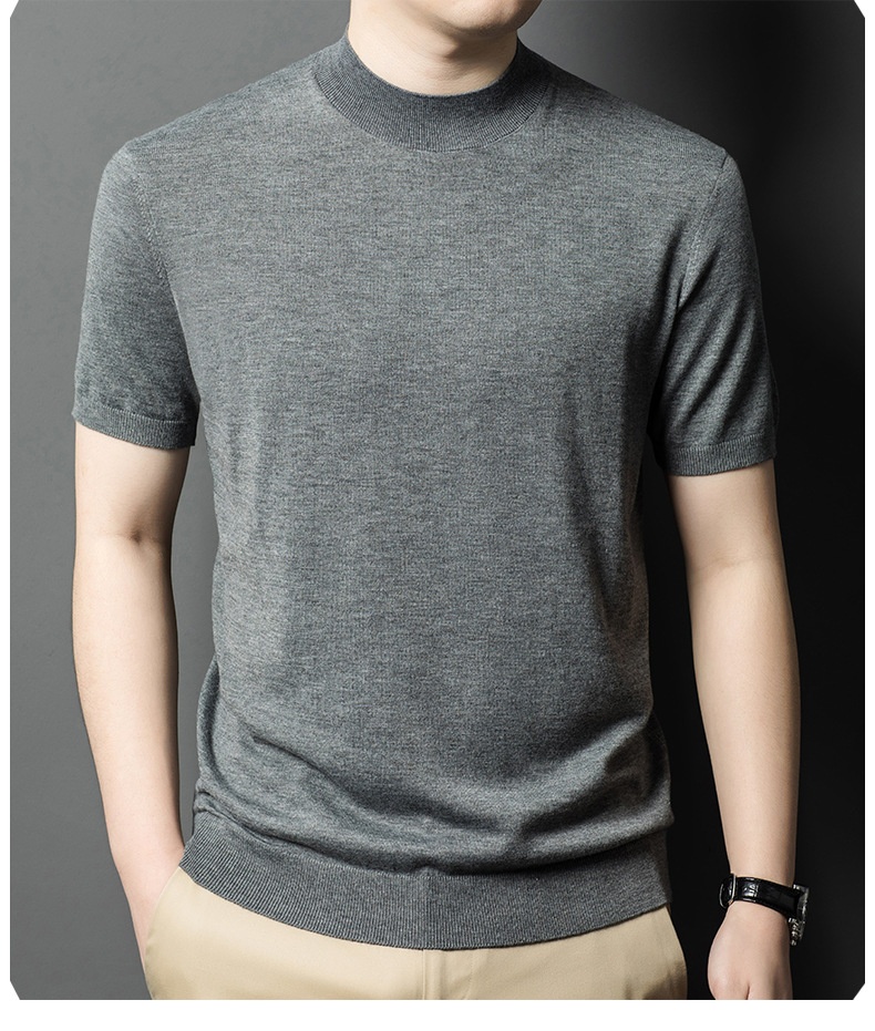 ragazzo Ragazzo Ragazzo 6 Maglione di lana Manica corta Casual Business Intimo Maglieria di base di alta qualità da uomo_voghion.com