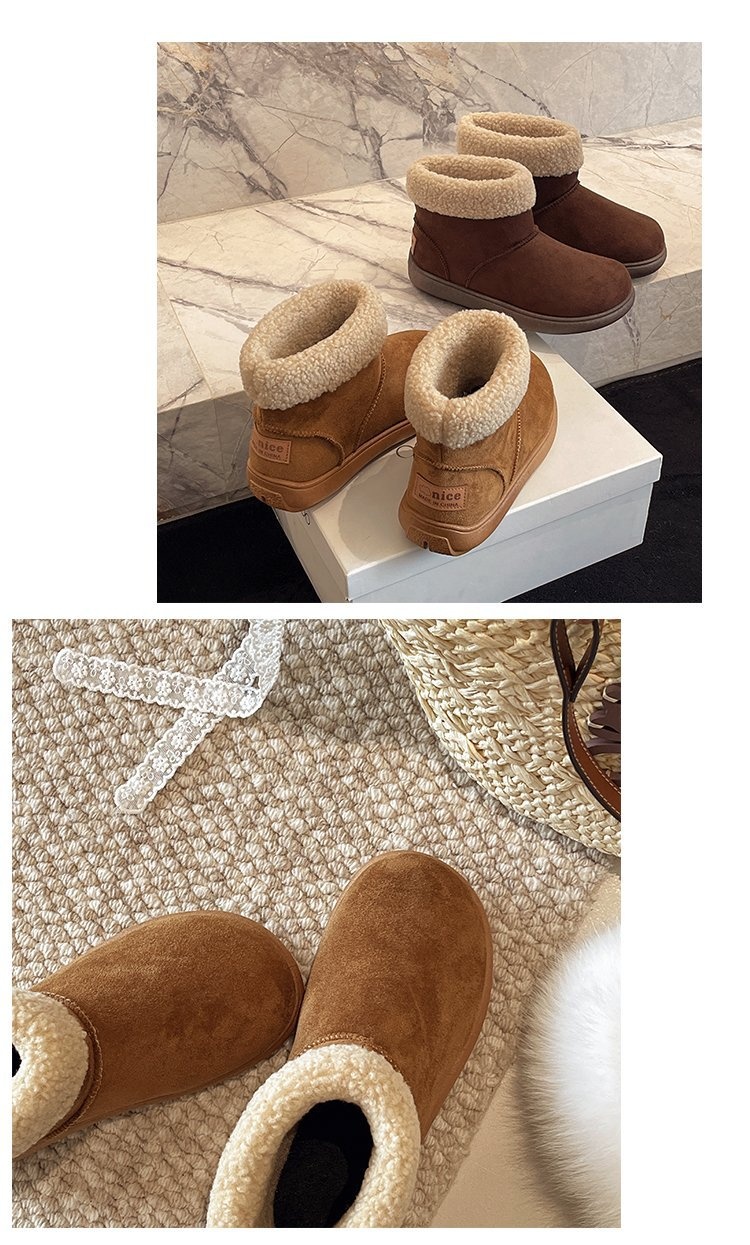 Zees Youshilai Expert Recommended Snow Boots For Women Winter Sled Comfortable Fleece Warm Northeast Cotton Shoes_voghion.com