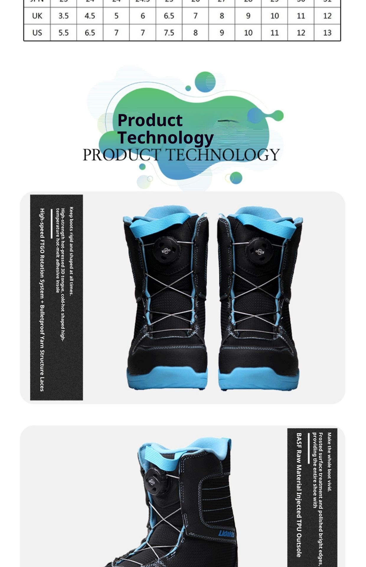 Zees Kinder-Skischuhe für Anfänger mit BOA-Stahlschnalle, schnell anzuziehen, bequem und warm_voghion.com