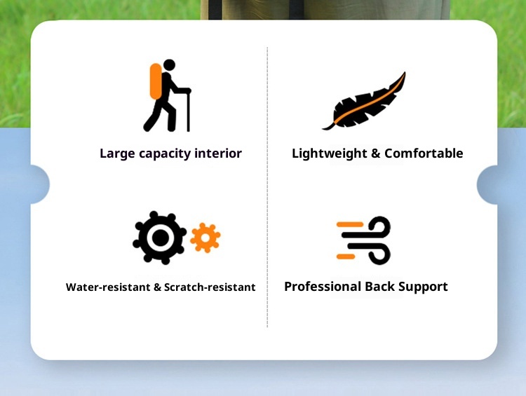 ActiveGo Cross-border New Multifunctional Backpack Large Capacity Hiking Long-distance Climbing Outdoor Sports Double Shoulder_voghion.com