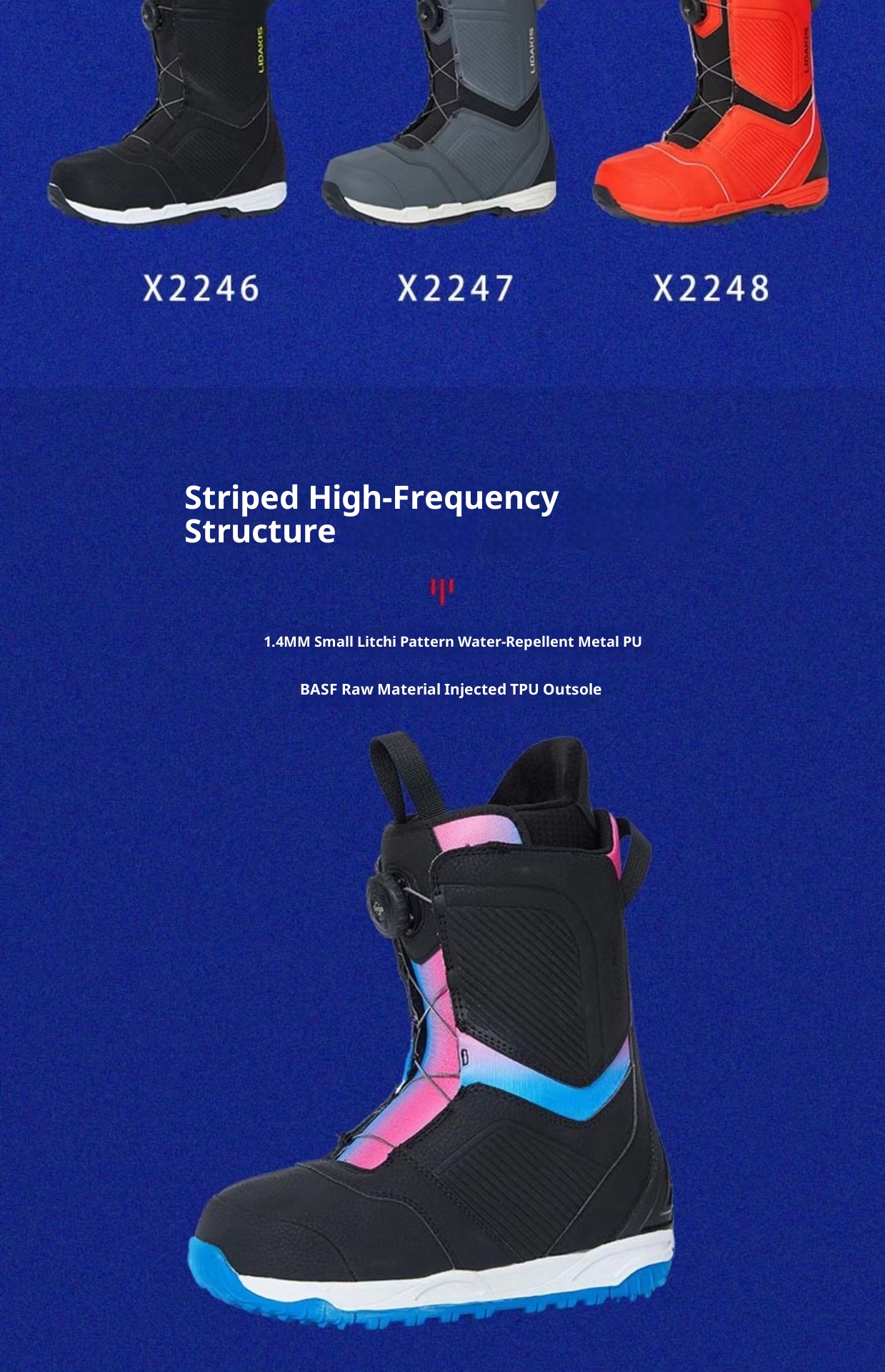 Zees 22 Neue, sofort lieferbare Snowboard-Skischuhe mit Stahlschnalle für Damen – Schnell anzuziehen, stoßdämpfend, rutschfest und warm._voghion.com