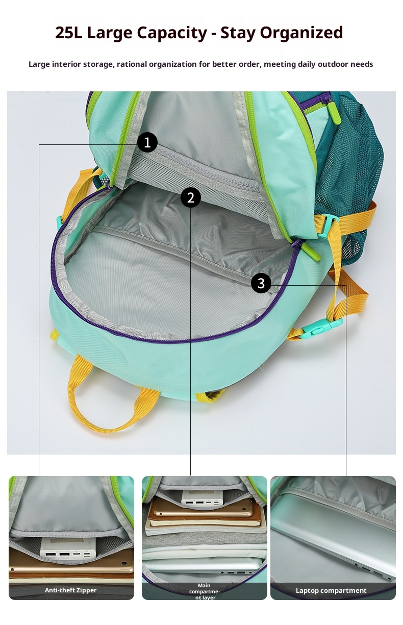 ActiveGo Outdoor Large Capacity Sports Mountaineering Unisex Cycling Hiking Lightweight Waterproof Badminton Backpack_voghion.com