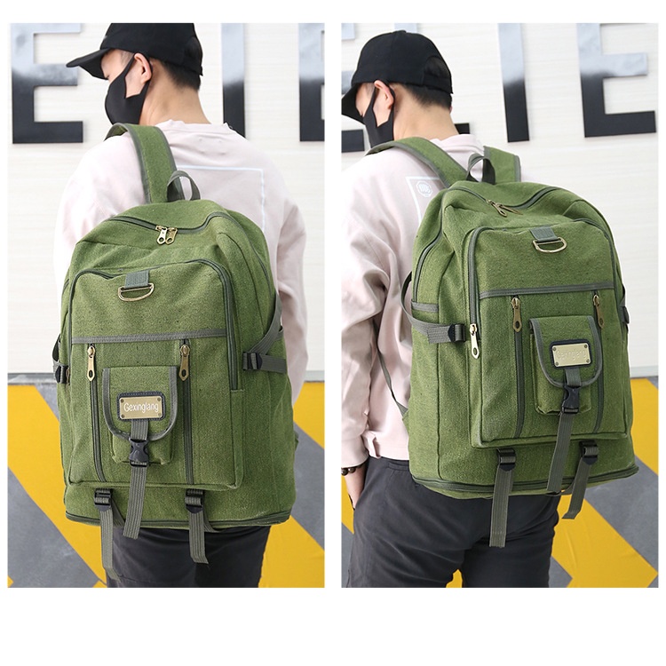 ActiveGo Manufacturer Canvas Capacity Backpack Men And Women Travel Luggage Sports Outdoor Mountaineering Large Bag_voghion.com