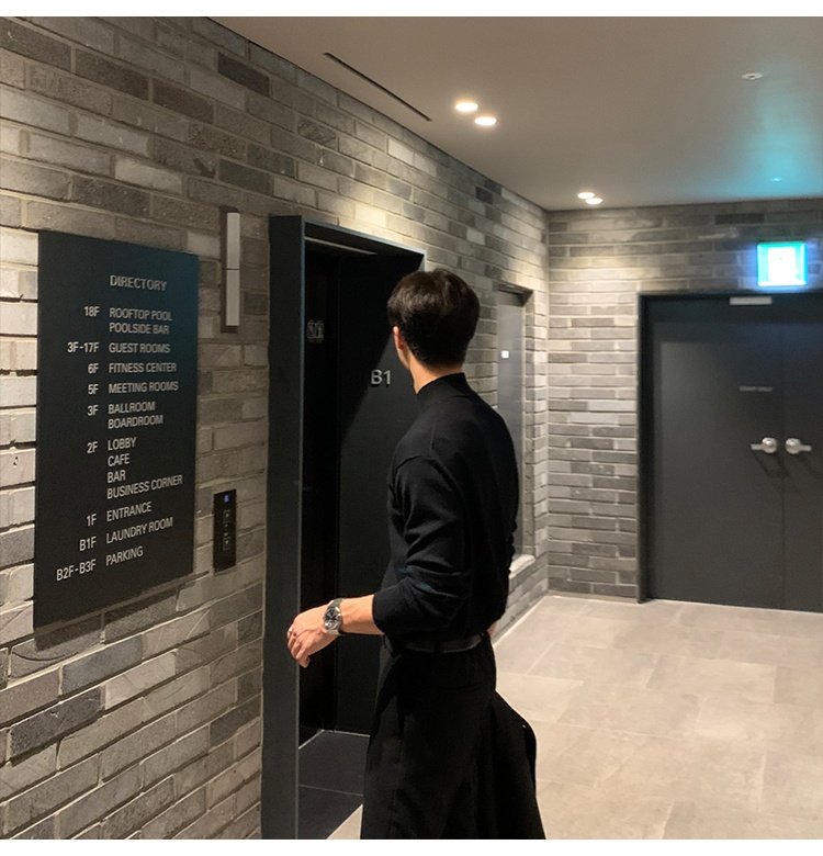 boy Boy Boy Autumn Winter Men's Korean Style Loose Casual Solid Color Mid-Neck Knitted Base Shirt Long Sleeve Inner Layer High-End_voghion.com