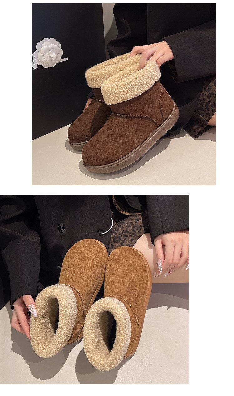 Zees Youshilai Expert Recommended Snow Boots For Women Winter Sled Comfortable Fleece Warm Northeast Cotton Shoes_voghion.com