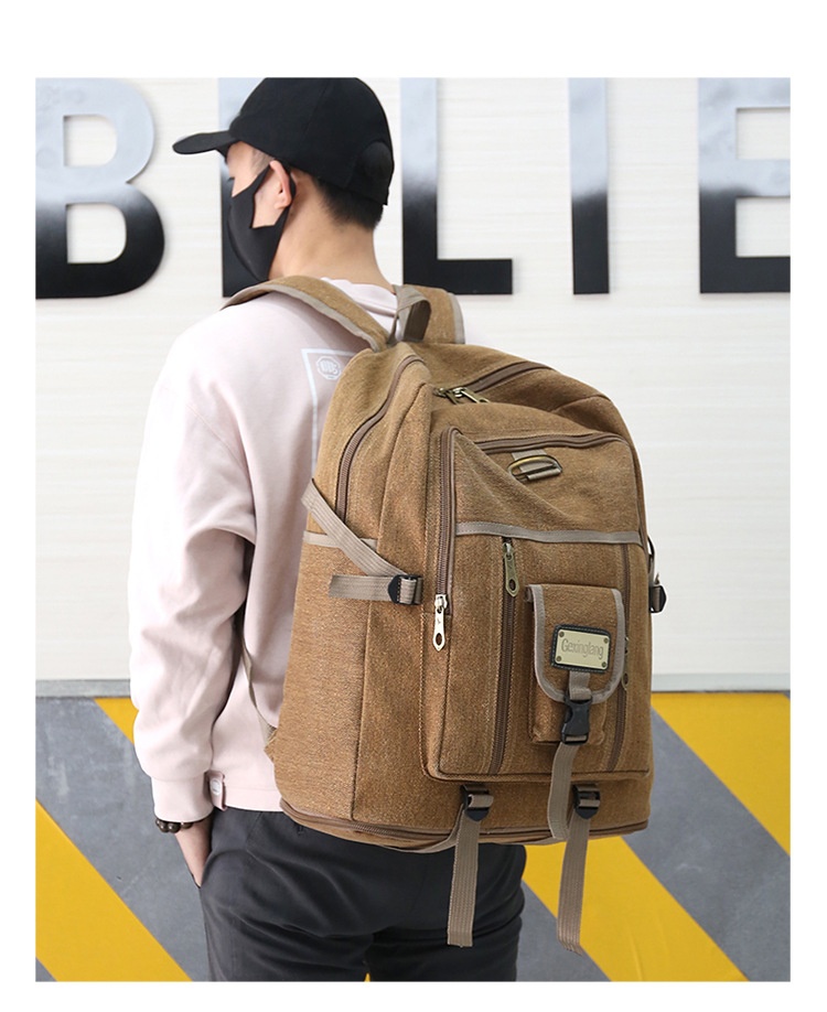 ActiveGo Manufacturer Canvas Capacity Backpack Men And Women Travel Luggage Sports Outdoor Mountaineering Large Bag_voghion.com