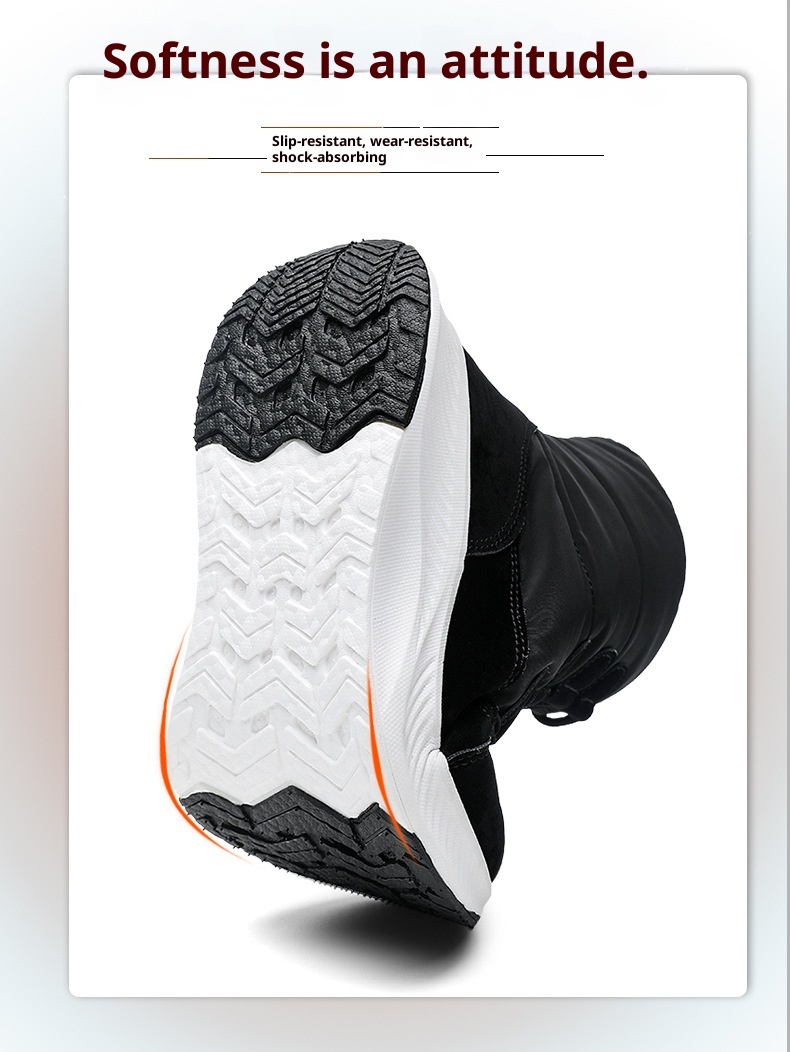 Zees 2023 Northeast Snow Botas de Esqui Femininas para Inverno, Cano Médio, Forradas com Lã e Acolchoadas, Tamanho Grande, Sola Grossa_voghion.com