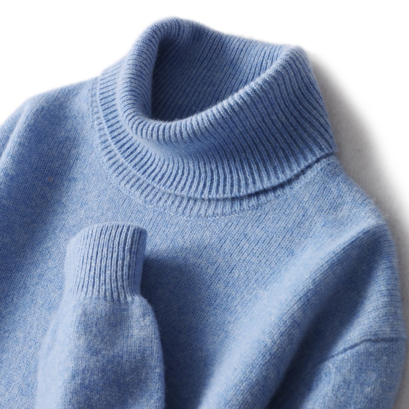 Boy Boy Boy Herren-Rollkragenpullover aus 100 % reiner Wolle, dick gefüttert, Herbst/Winter 2023, Strickpullover aus Kaschmir, lässig und vielseitig_voghion.com