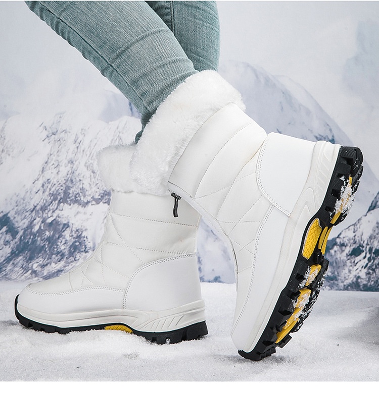 Zees Zees 2024 Winter Snow voor dames Hoge top Buitensporten Katoenen schoenen Skischoenen Grote maat 42 Grensoverschrijdend exclusief_voghion.com
