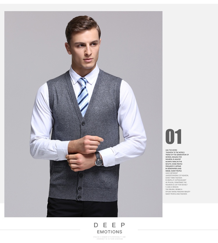 boy Boy Boy Knitted Korean Style Youth Fashion Sleeveless Men's Cardigan Vest Outerwear Casual Trendy Sweater For Men_voghion.com