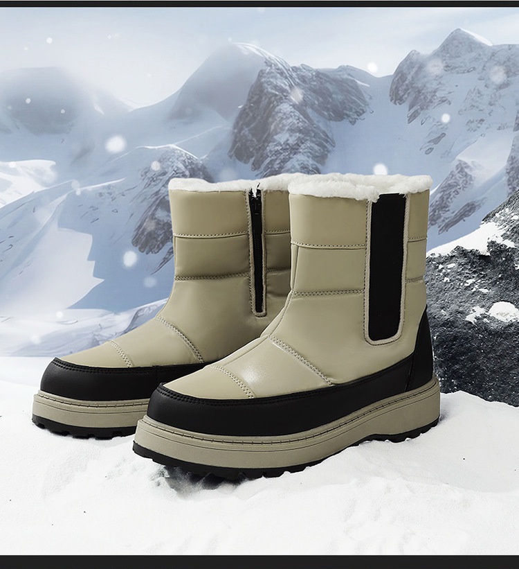 Zees Winter Wasserdichte Anti-Rutsch Schneestiefel Schlupfstiefel Leicht Warme Nordost Ski Baumwollschuhe_voghion.com