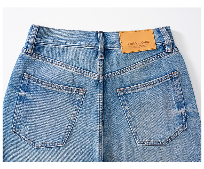 ChicShe 2025 New Spring And Autumn Lyocell High-End Women's Jeans Non-Stretch Loose High-Waist Nine-Point Straight Long Pants_voghion.com