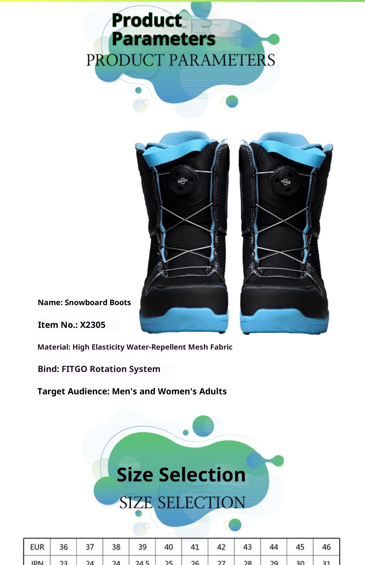 Zees Kinder-Skischuhe für Anfänger mit BOA-Stahlschnalle, schnell anzuziehen, bequem und warm_voghion.com