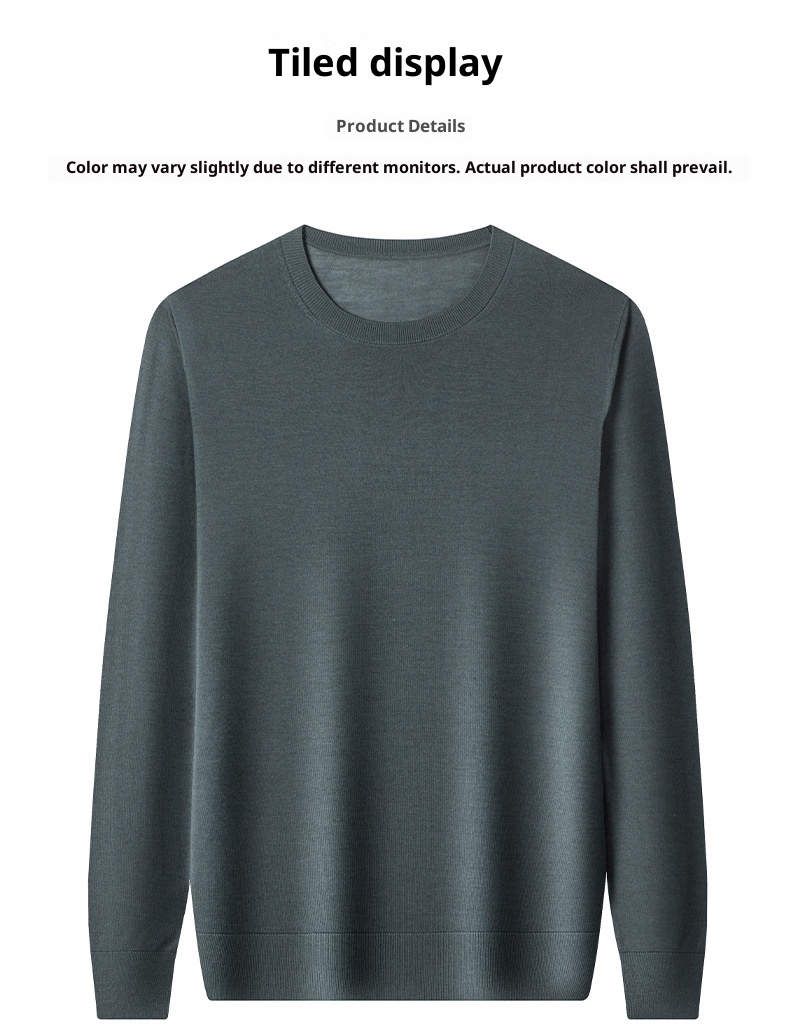 Maglione in lana fine anni '60, lavabile in lavatrice, da uomo, girocollo stretto, manica lunga, lavorato a maglia, primavera autunno, sottile_voghion.com