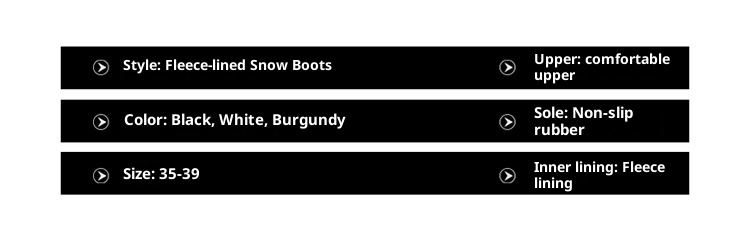 Zees New Winter Snow Boots For Women, Mid-Calf, Warm, Fleece-Lined, Thickened, Northeast Outdoor Ski Cotton Shoes, Large Size_voghion.com