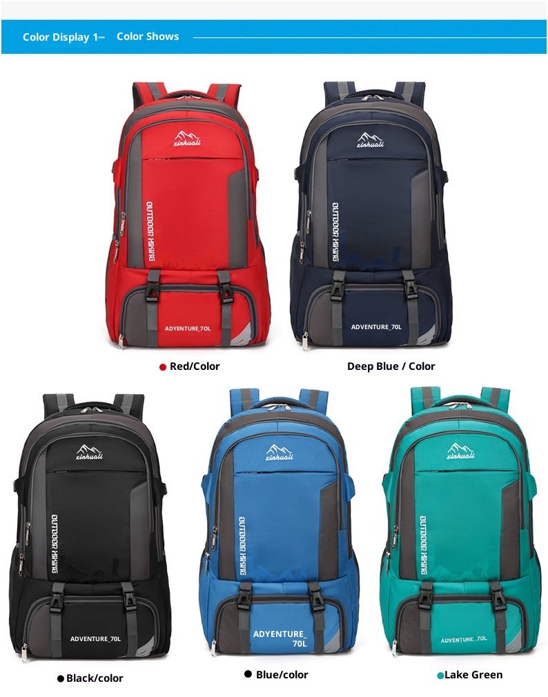 ActiveGo Cross-border Mountaineer Rucksack mit großem Fassungsvermögen (70 l) – Multifunktionaler Rucksack für Camping, Reisen und Wandern_voghion.com