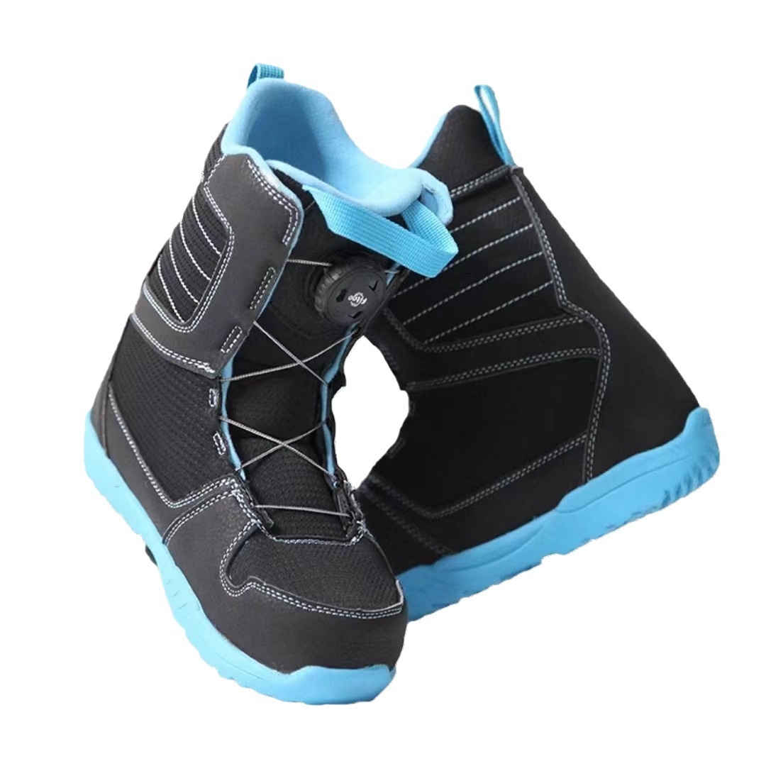 Zees Kinder-Skischuhe für Anfänger mit BOA-Stahlschnalle, schnell anzuziehen, bequem und warm_voghion.com