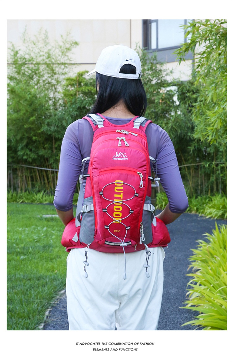 ActiveGo Outdoor Cycling Backpack Large Capacity Portable Water-Resistant Double Shoulder With Floating Frame Travel Hiking Bag_voghion.com