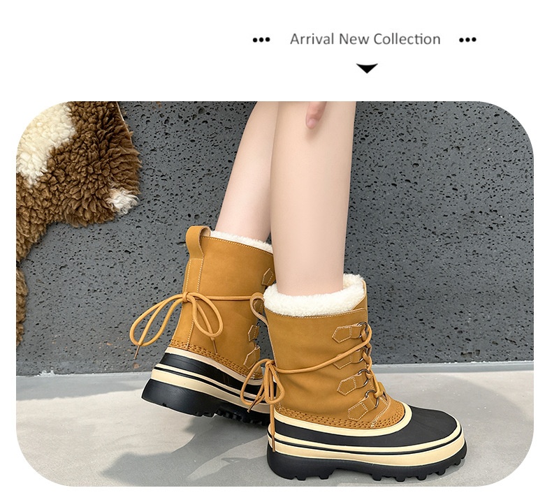 Chaussures de randonnée Zees Outdoor imperméables, antidérapantes, à lacets, pour femmes, collection hiver 2025, en cuir véritable, idéales pour la chasse au canard, résistantes au froid et chaudes._voghion.com