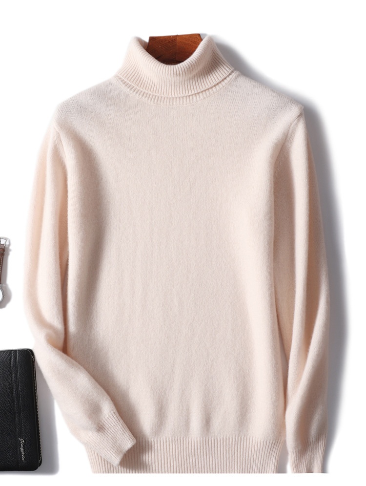 Boy Boy Boy Herren-Rollkragenpullover aus 100 % reiner Wolle, dick gefüttert, Herbst/Winter 2023, Strickpullover aus Kaschmir, lässig und vielseitig_voghion.com