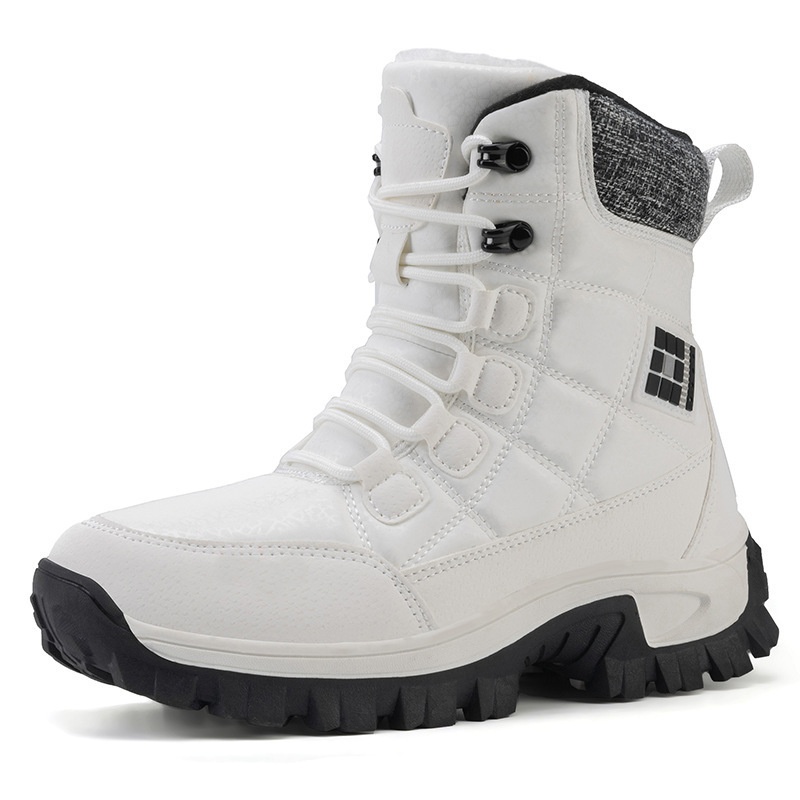 Botas de esqui Zees Winter Snow Outdoor Walking, forradas com lã, grossas e quentes, para casal, ideais para temperaturas extremamente baixas de até -40 graus no nordeste dos EUA._voghion.com