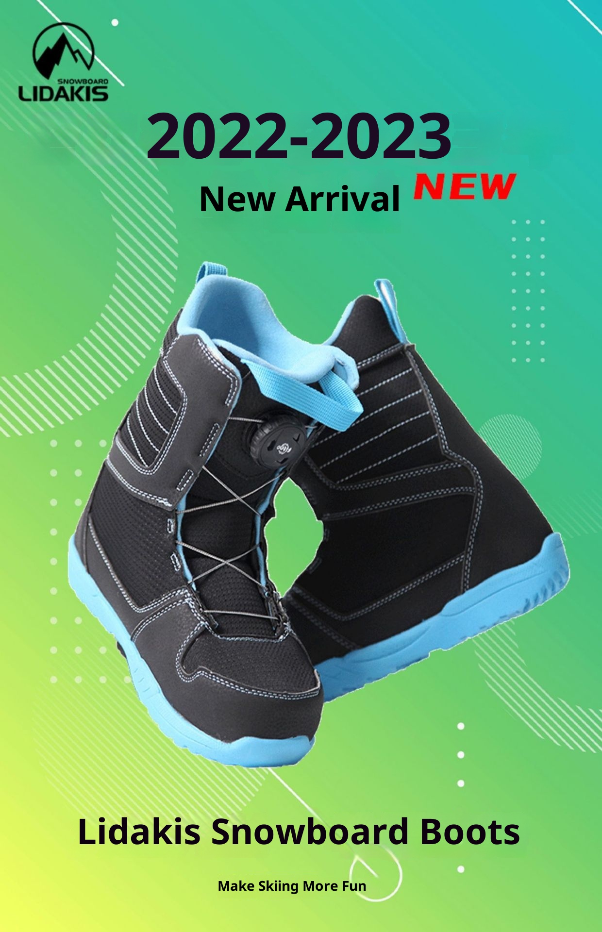 Zees Kinder-Skischuhe für Anfänger mit BOA-Stahlschnalle, schnell anzuziehen, bequem und warm_voghion.com