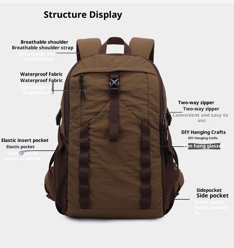 ActiveGo Hiking Ultra-Light Casual Backpack Large Capacity Mountaineering Outdoor Sports Bag_voghion.com