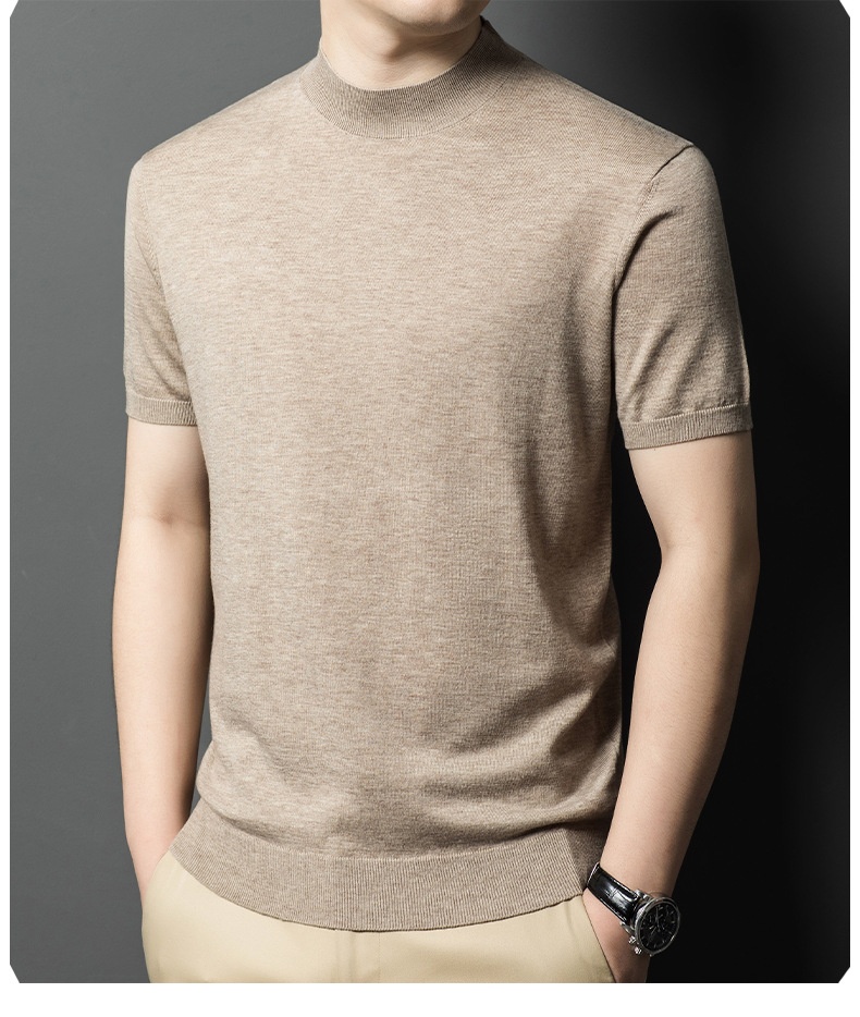 ragazzo Ragazzo Ragazzo 6 Maglione di lana Manica corta Casual Business Intimo Maglieria di base di alta qualità da uomo_voghion.com