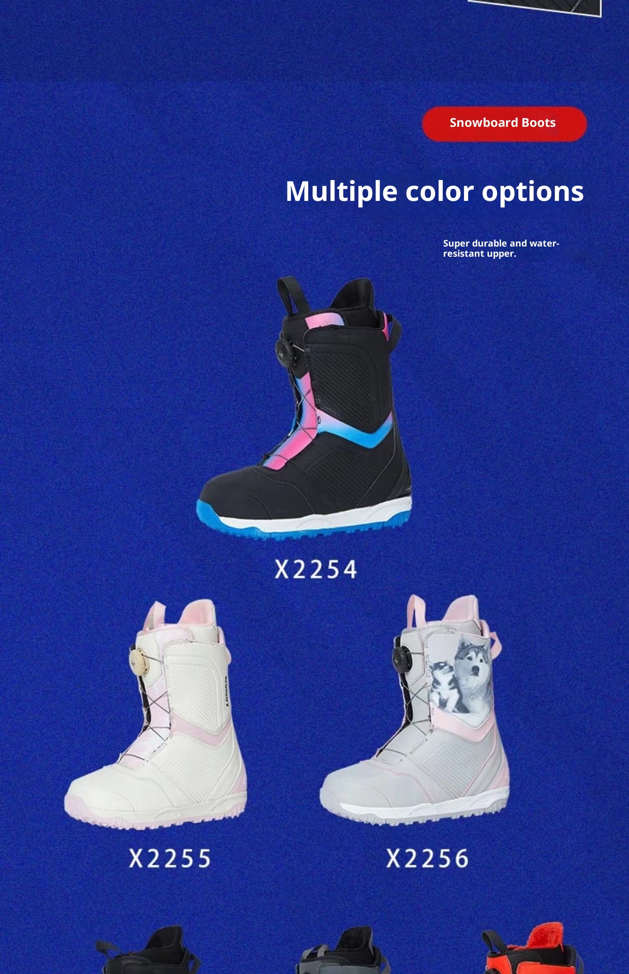 Zees 22 Neue, sofort lieferbare Snowboard-Skischuhe mit Stahlschnalle für Damen – Schnell anzuziehen, stoßdämpfend, rutschfest und warm._voghion.com