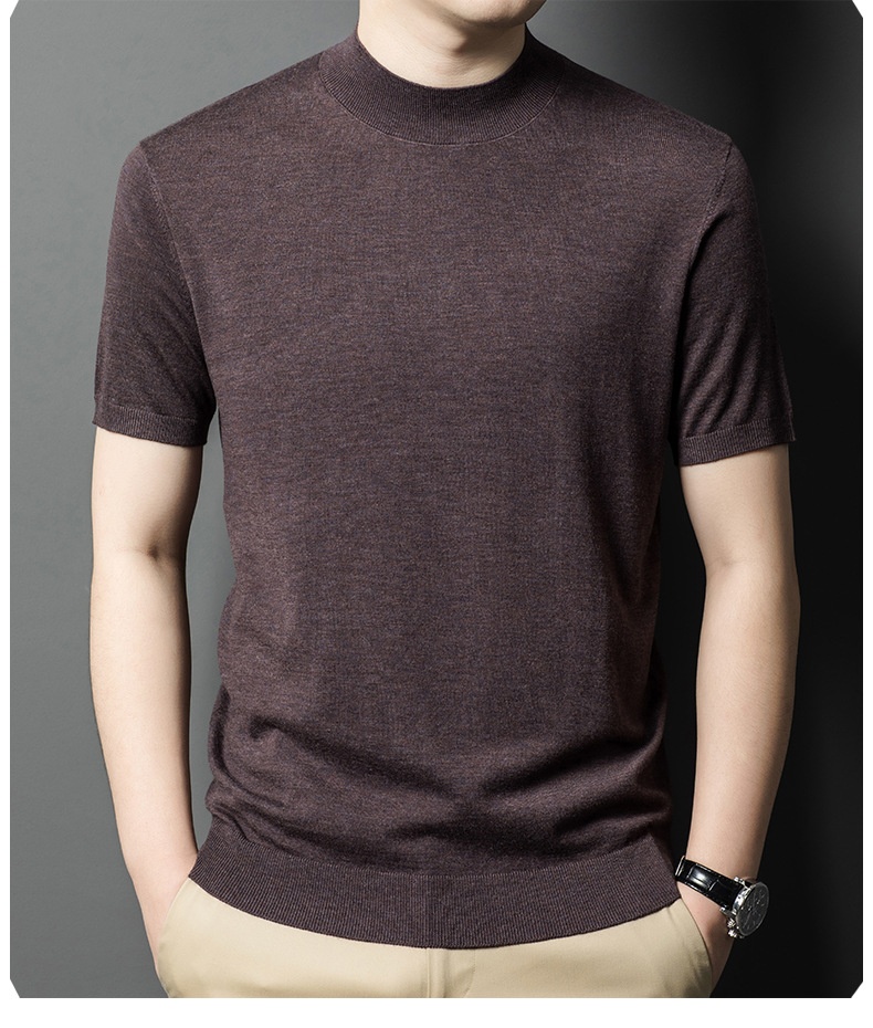 ragazzo Ragazzo Ragazzo 6 Maglione di lana Manica corta Casual Business Intimo Maglieria di base di alta qualità da uomo_voghion.com