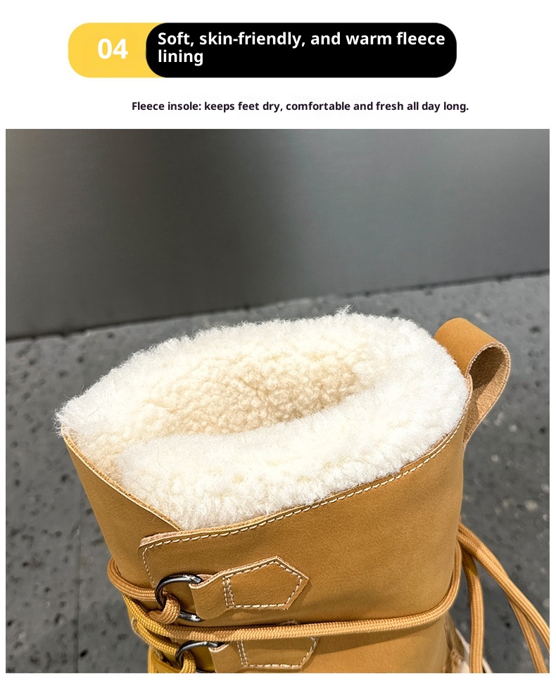 Chaussures de randonnée Zees Outdoor imperméables, antidérapantes, à lacets, pour femmes, collection hiver 2025, en cuir véritable, idéales pour la chasse au canard, résistantes au froid et chaudes._voghion.com