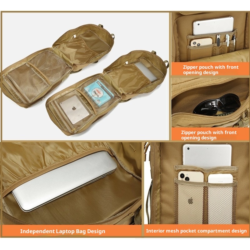 ActiveGo Camouflage Sports Outdoor Hiking Mountaineering Bag Camping Multifunctional Tactical Backpack Large Capacity_voghion.com