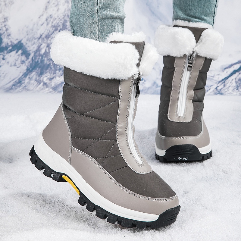 Zees Zees 2024 Winter Snow voor dames Hoge top Buitensporten Katoenen schoenen Skischoenen Grote maat 42 Grensoverschrijdend exclusief_voghion.com