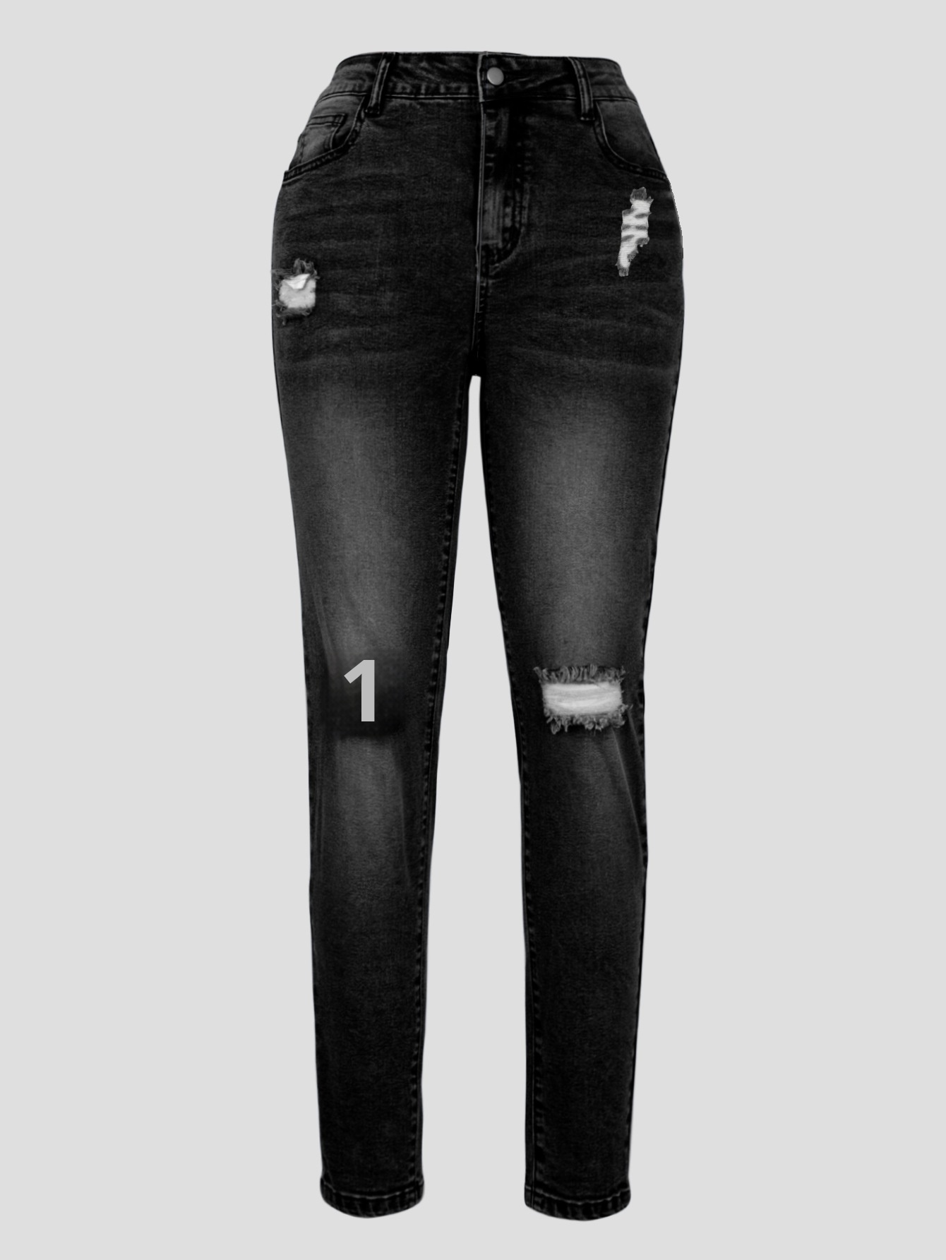 ChicShe Cross-border Stretch Ripped Pants Slim Fit Versatile Elegant Tight Hip-lifting Slimming Women's Jeans_voghion.com