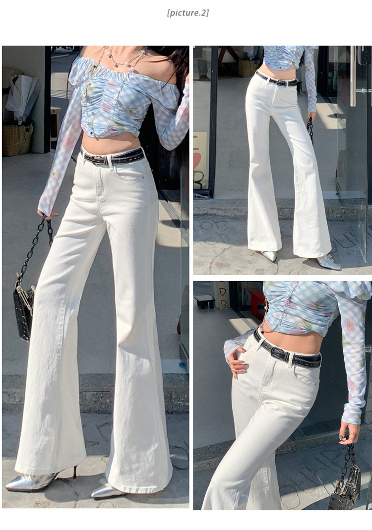 ChicShe Non-Tight Flared Jeans For Women, Autumn New High-Waist Design, Retro Loose Wide-Leg Floor-Length Bell-Bottom Pants_voghion.com