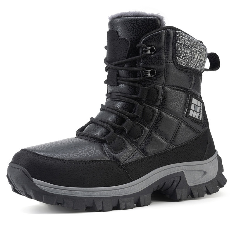 Botas de esqui Zees Winter Snow Outdoor Walking, forradas com lã, grossas e quentes, para casal, ideais para temperaturas extremamente baixas de até -40 graus no nordeste dos EUA._voghion.com
