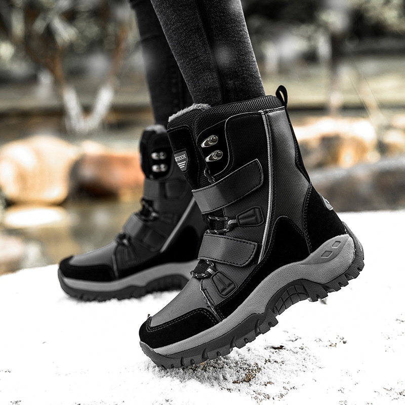 Zees Zees Noordoost Warme Sneeuw Outdoor Skischoenen Katoenen Schoenen Dames Winter Fleece Gevoerd Verdikt Mode Hoge Laarzen Waterdicht_voghion.com