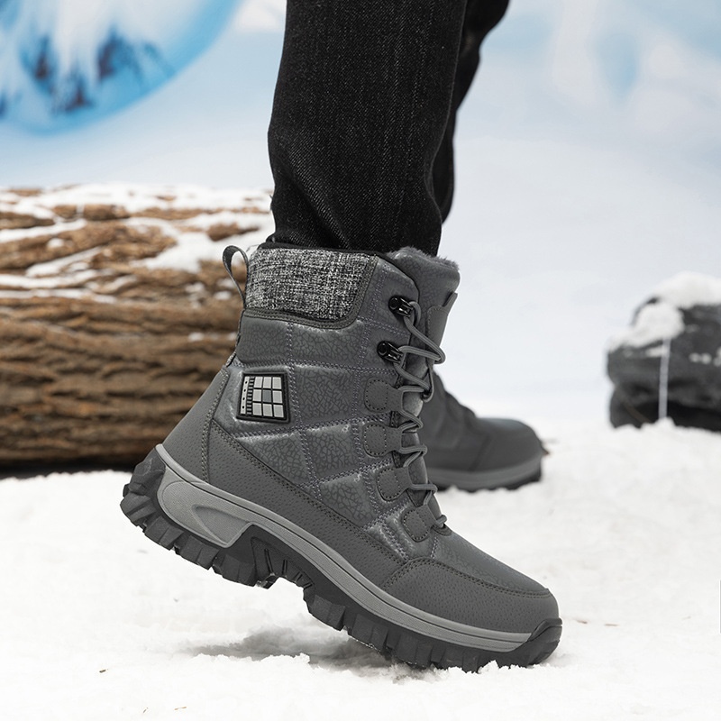 Botas de esqui Zees Winter Snow Outdoor Walking, forradas com lã, grossas e quentes, para casal, ideais para temperaturas extremamente baixas de até -40 graus no nordeste dos EUA._voghion.com