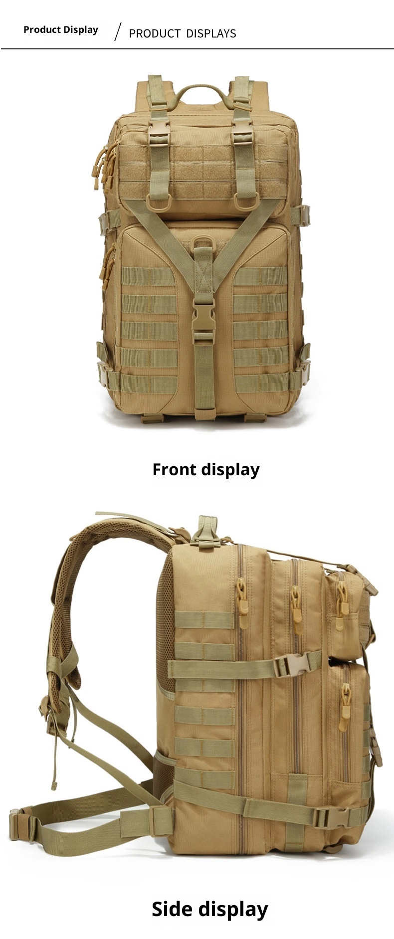 ActiveGo Camouflage Sports Outdoor Hiking Mountaineering Bag Camping Multifunctional Tactical Backpack Large Capacity_voghion.com