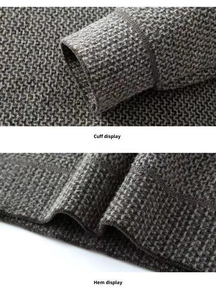 ragazzo Ragazzo Ragazzo Live Maglione lavorato a maglia invernale foderato in pile, collo rotondo, strato di base ispessito, abbigliamento da uomo Dropshipping_voghion.com