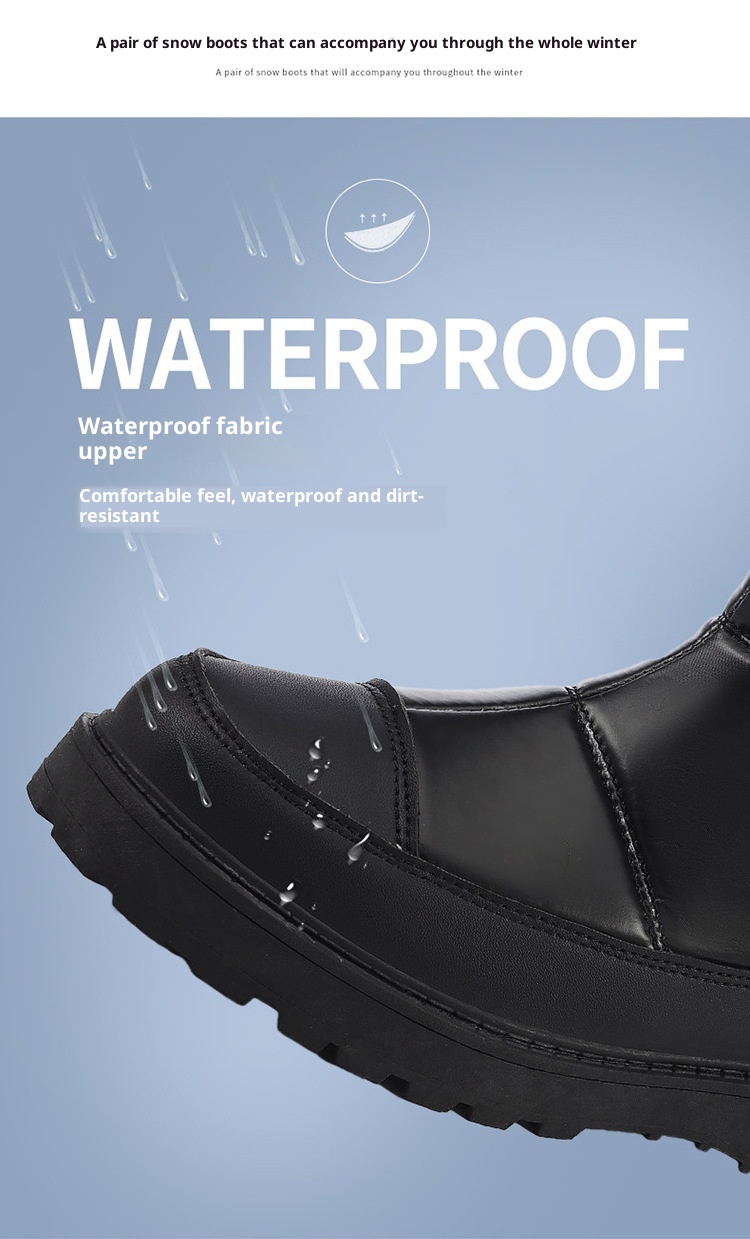 Zees Winter Wasserdichte Anti-Rutsch Schneestiefel Schlupfstiefel Leicht Warme Nordost Ski Baumwollschuhe_voghion.com