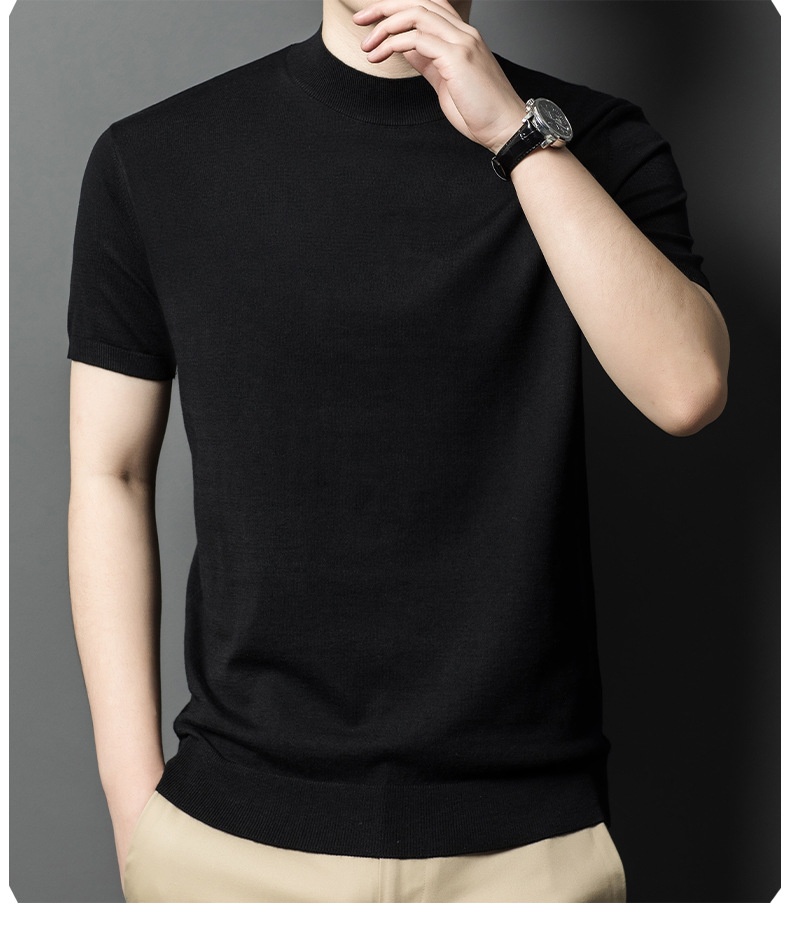 ragazzo Ragazzo Ragazzo 6 Maglione di lana Manica corta Casual Business Intimo Maglieria di base di alta qualità da uomo_voghion.com