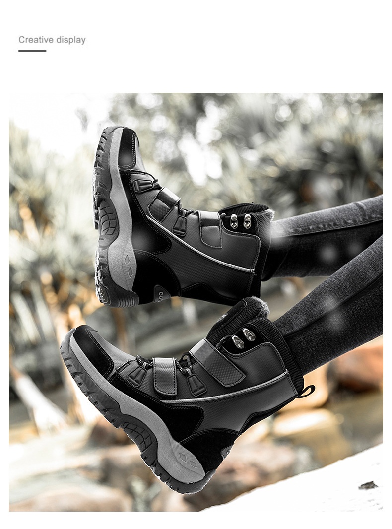 Zees Zees Noordoost Warme Sneeuw Outdoor Skischoenen Katoenen Schoenen Dames Winter Fleece Gevoerd Verdikt Mode Hoge Laarzen Waterdicht_voghion.com