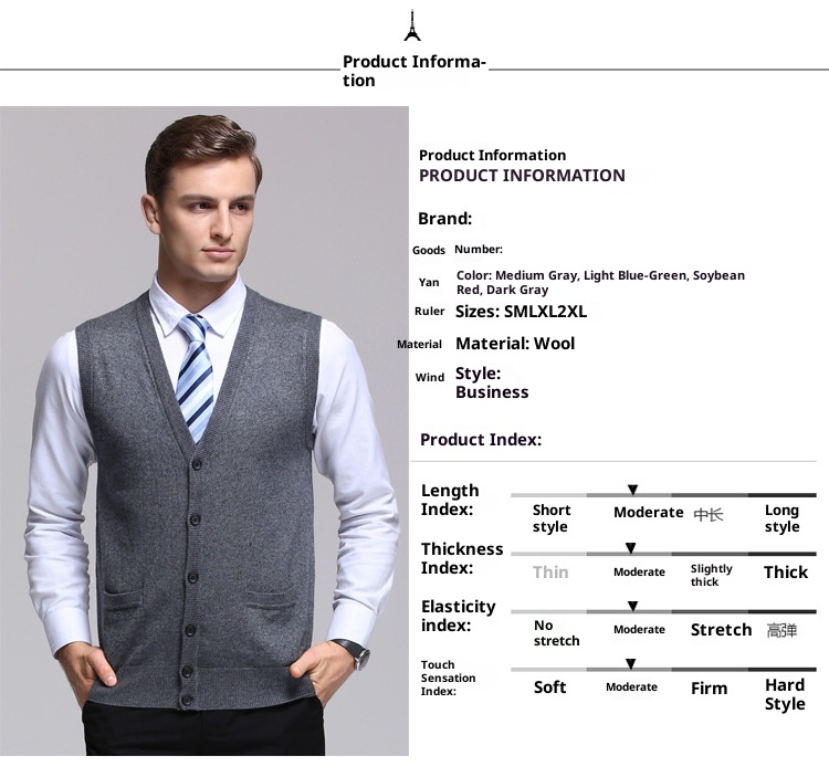 boy Boy Boy Knitted Korean Style Youth Fashion Sleeveless Men's Cardigan Vest Outerwear Casual Trendy Sweater For Men_voghion.com