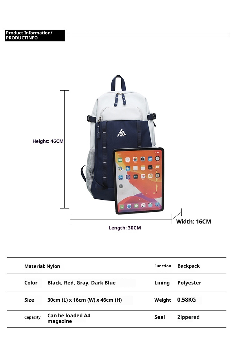 Sac à dos ActiveGo Cross-border Nouveau sac à dos grande capacité, léger et multifonctionnel pour les voyages, la randonnée et les activités de plein air - Sac cadeau_voghion.com