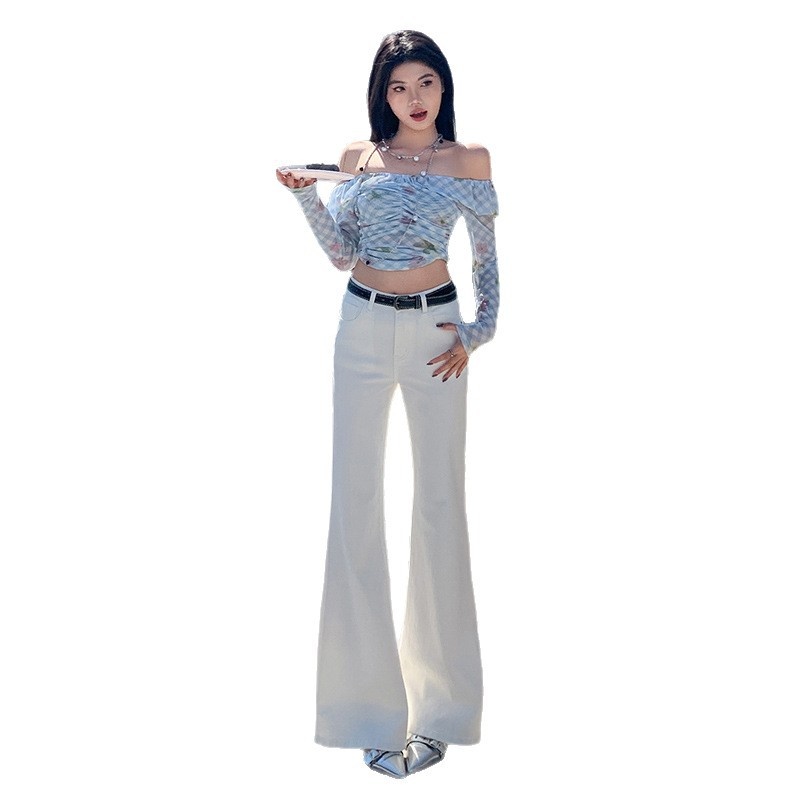 ChicShe Non-Tight Flared Jeans For Women, Autumn New High-Waist Design, Retro Loose Wide-Leg Floor-Length Bell-Bottom Pants_voghion.com