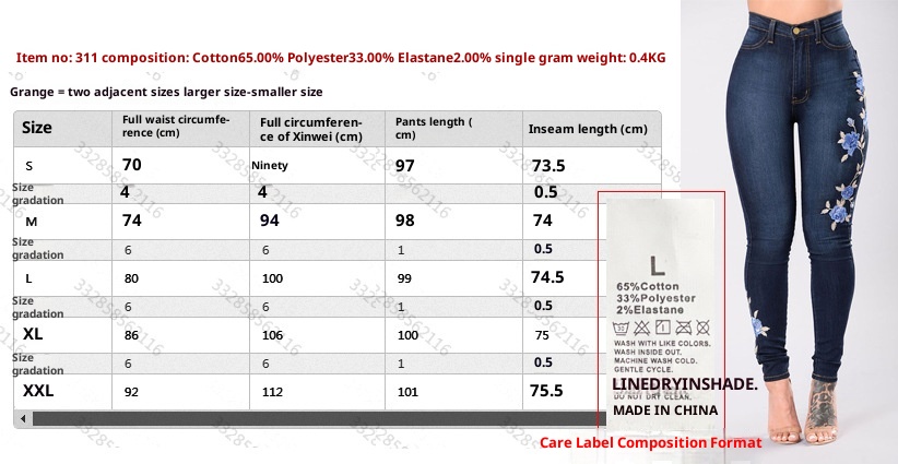 ChicShe Platform Hot Selling Ripped Geborduurde Jeans Export E-commerce Lage Taille Lange Broek Voor_voghion.com