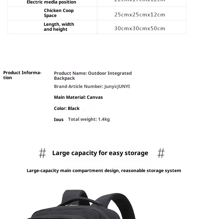 ActiveGo Foreign Trade Cross-Border Large Capacity Casual Travel Outdoor Integrated Door Hiking Bag Hunting Backpack_voghion.com