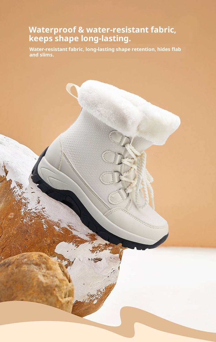 Zees Zees Foreign Trade Export Snow Men' Mid-Calf Women' Winter Fleece-Lined High-Top Warm Ski Boot Northeat Large Cotton_voghion.com